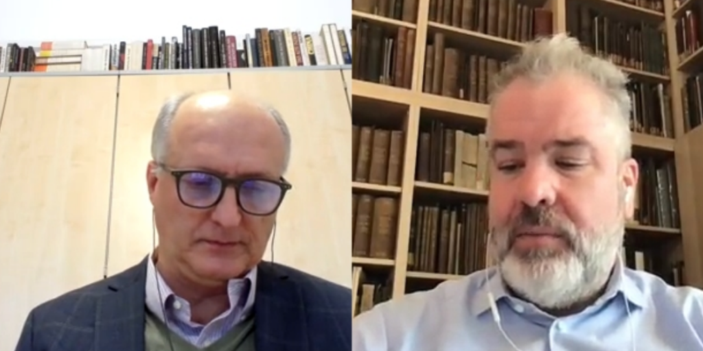 Snapshot der Podcastaufzeichnung mit Stefano Cantini