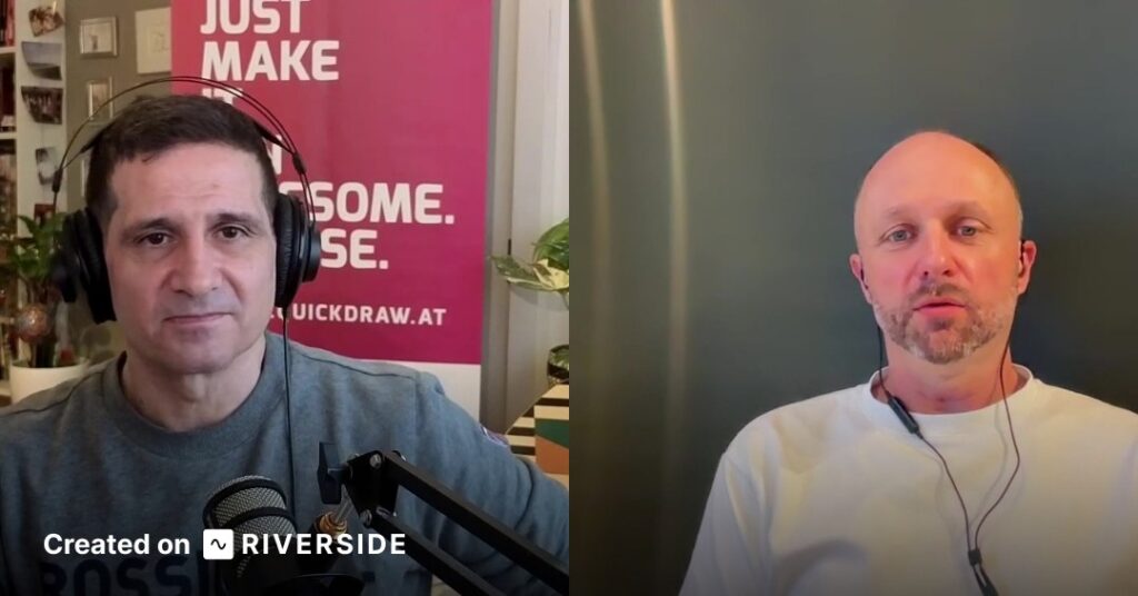 Screenshot David Hiebaum 24 geschichten Podcast mit Sascha Ladurner