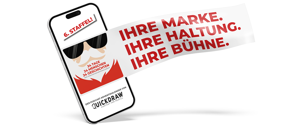 Podcastlogo 24 Tage, 24 Menschen, 24 Geschichten auf einem Mobiltelefon