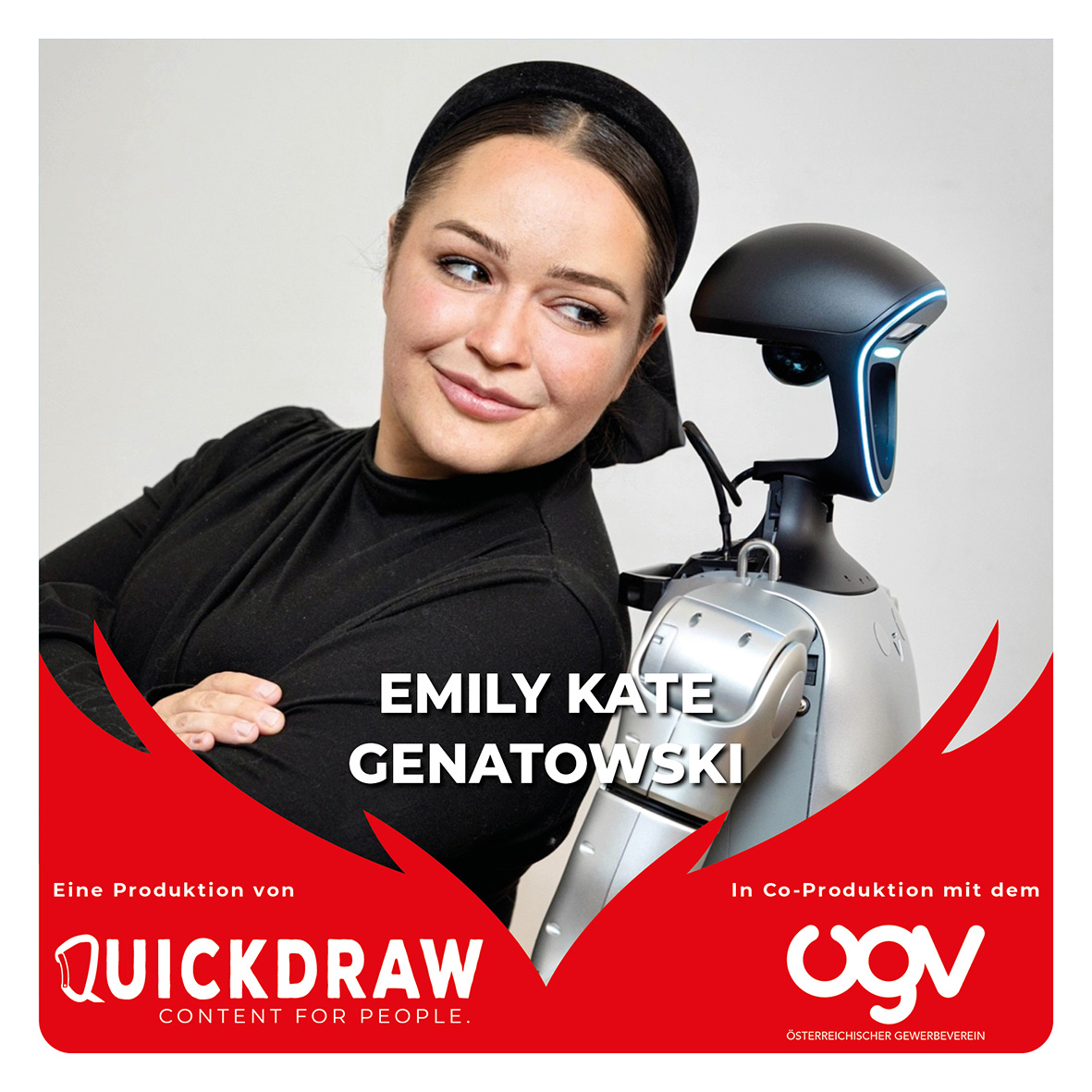 Folgenlogo mit Emily Kate Genatowski